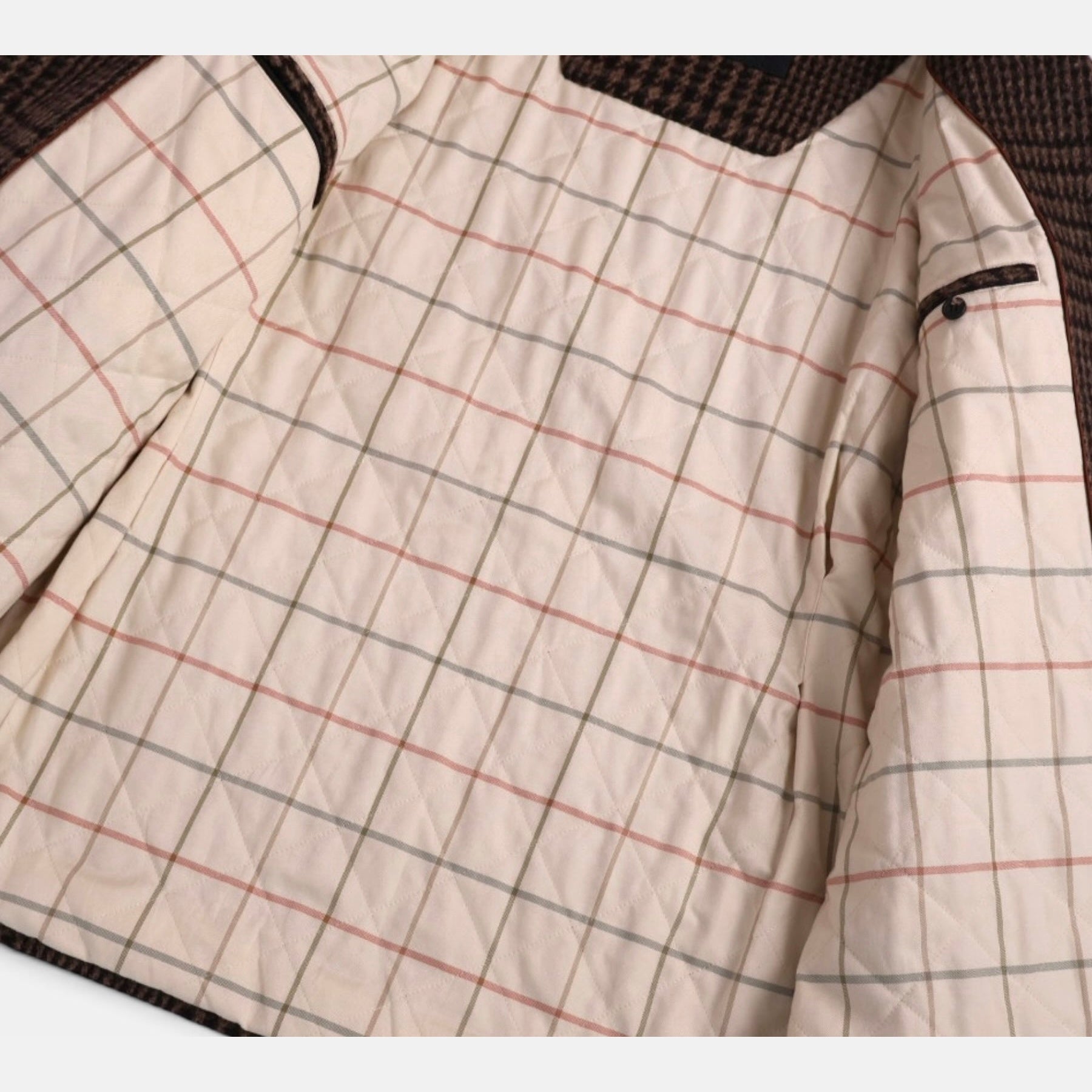 Loro Piana Alpaca Houndstooth Overcoat Brown