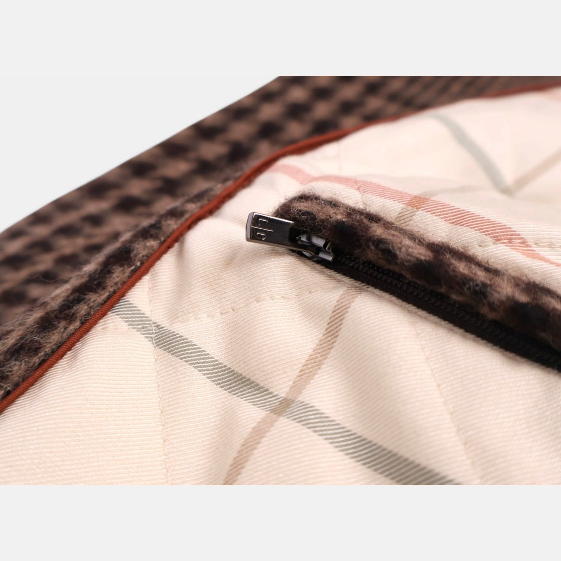 Loro Piana Alpaca Houndstooth Overcoat Brown