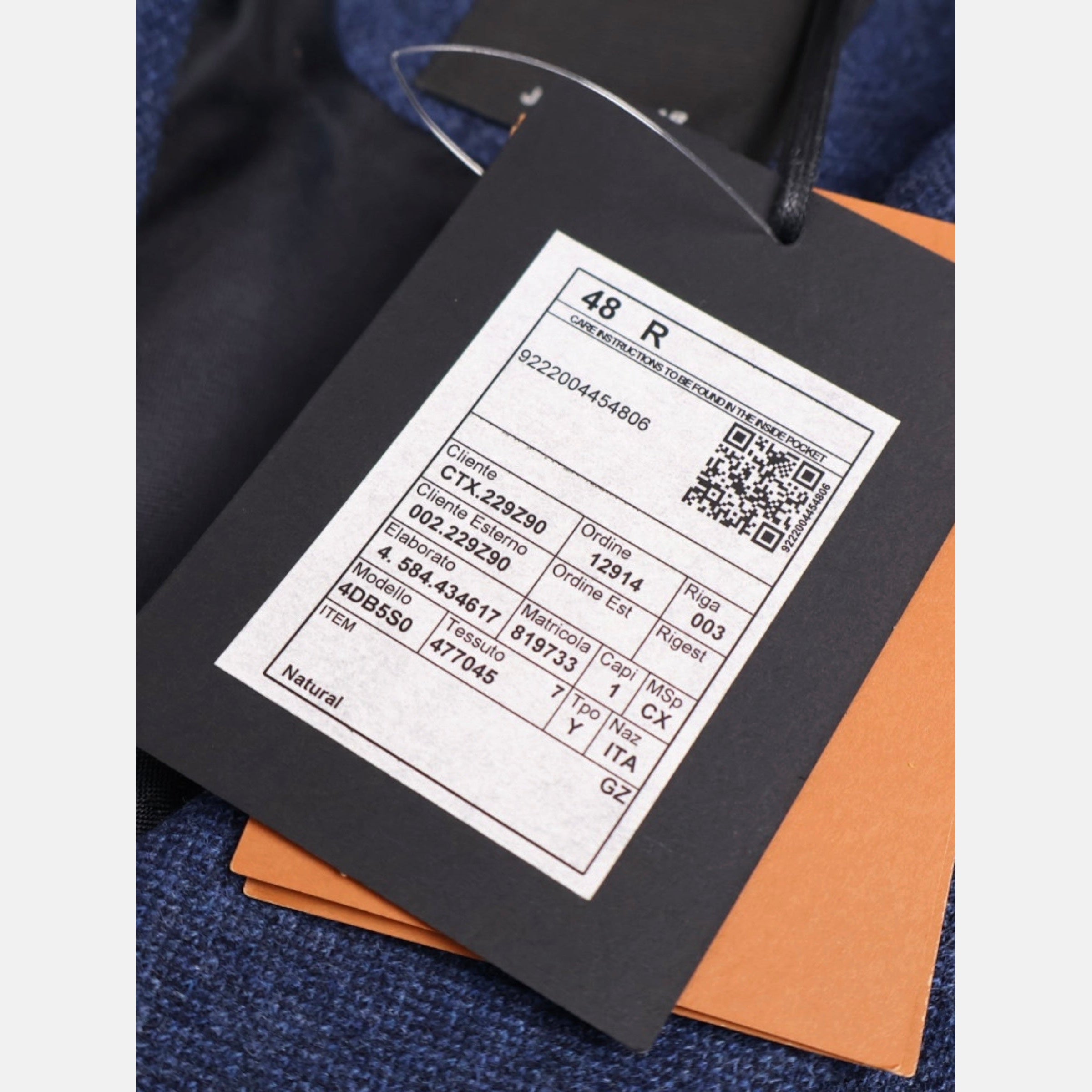 Zegna Cashmere Jersey Overcoat Navy