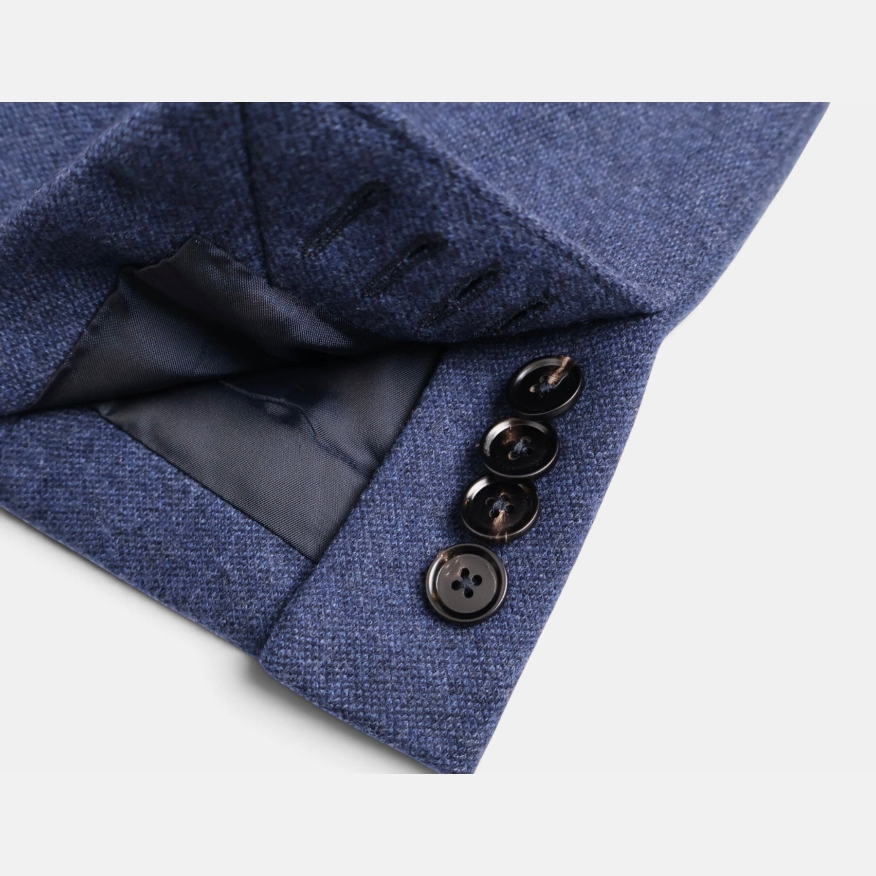 Zegna Cashmere Jersey Overcoat Navy