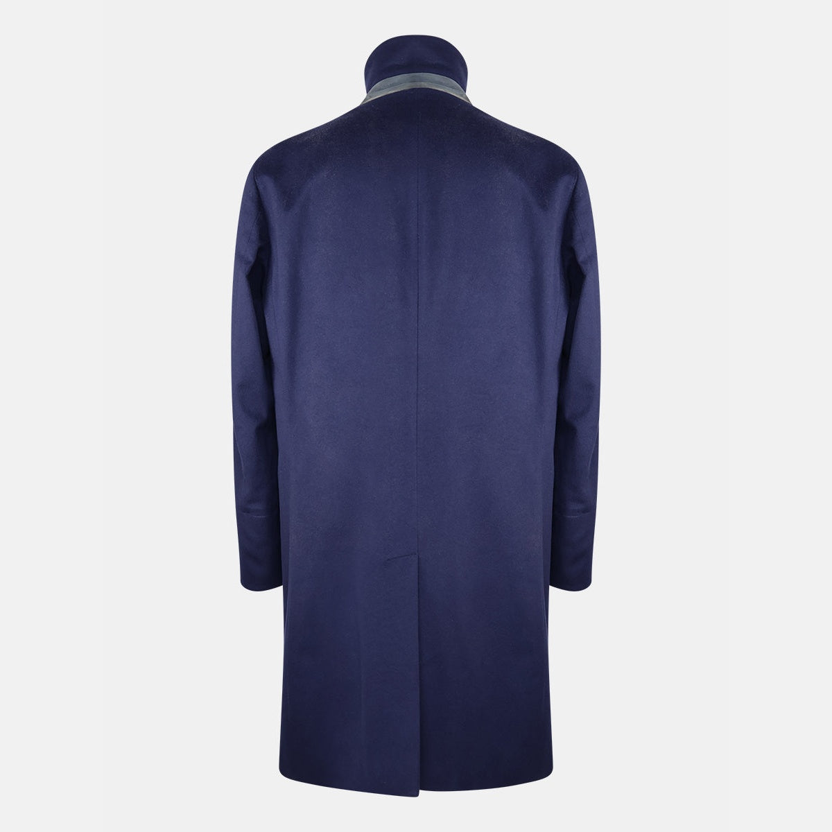 Loro Piana Montagna coat in navy vicuña with silk lining