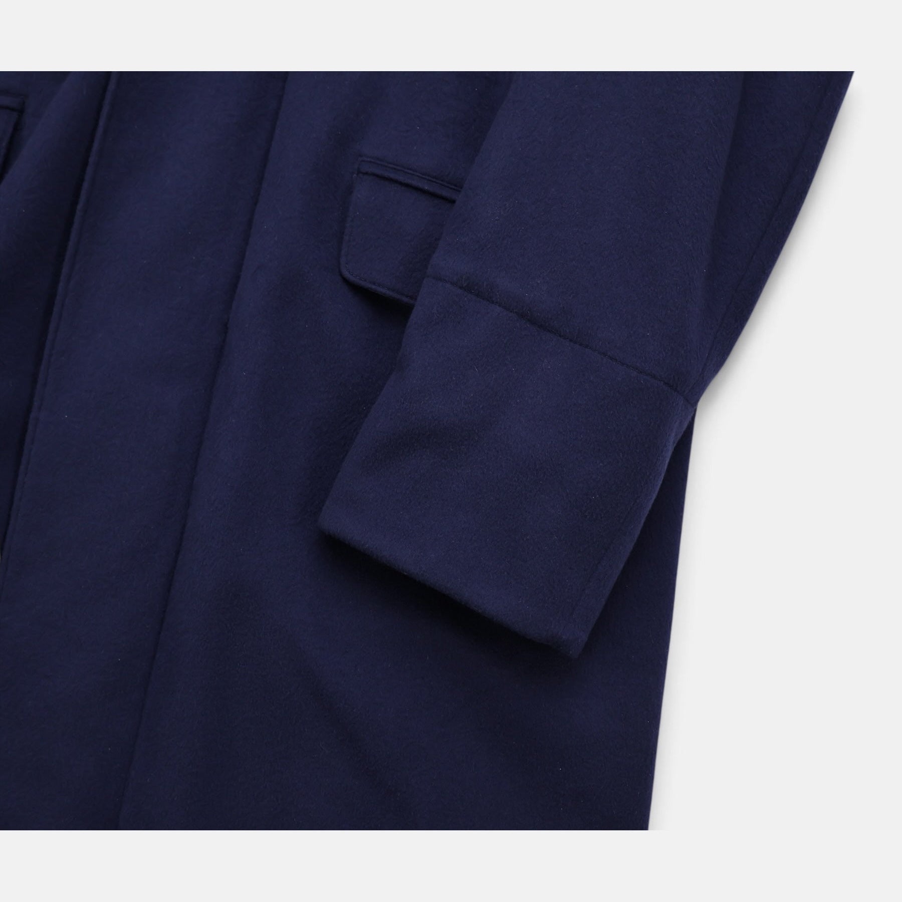 Loro Piana Montagna coat in navy vicuña with silk lining
