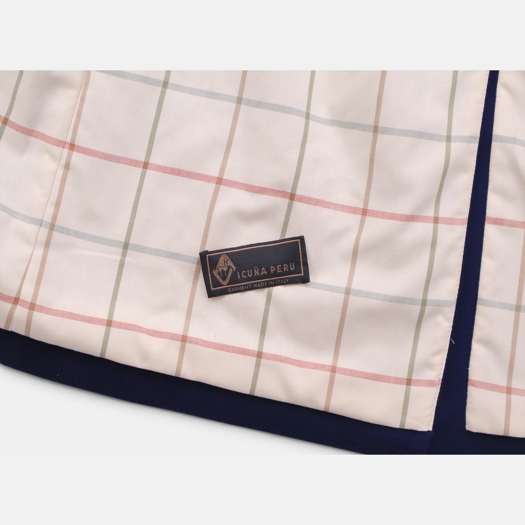 Loro Piana Montagna coat in navy vicuña with silk lining