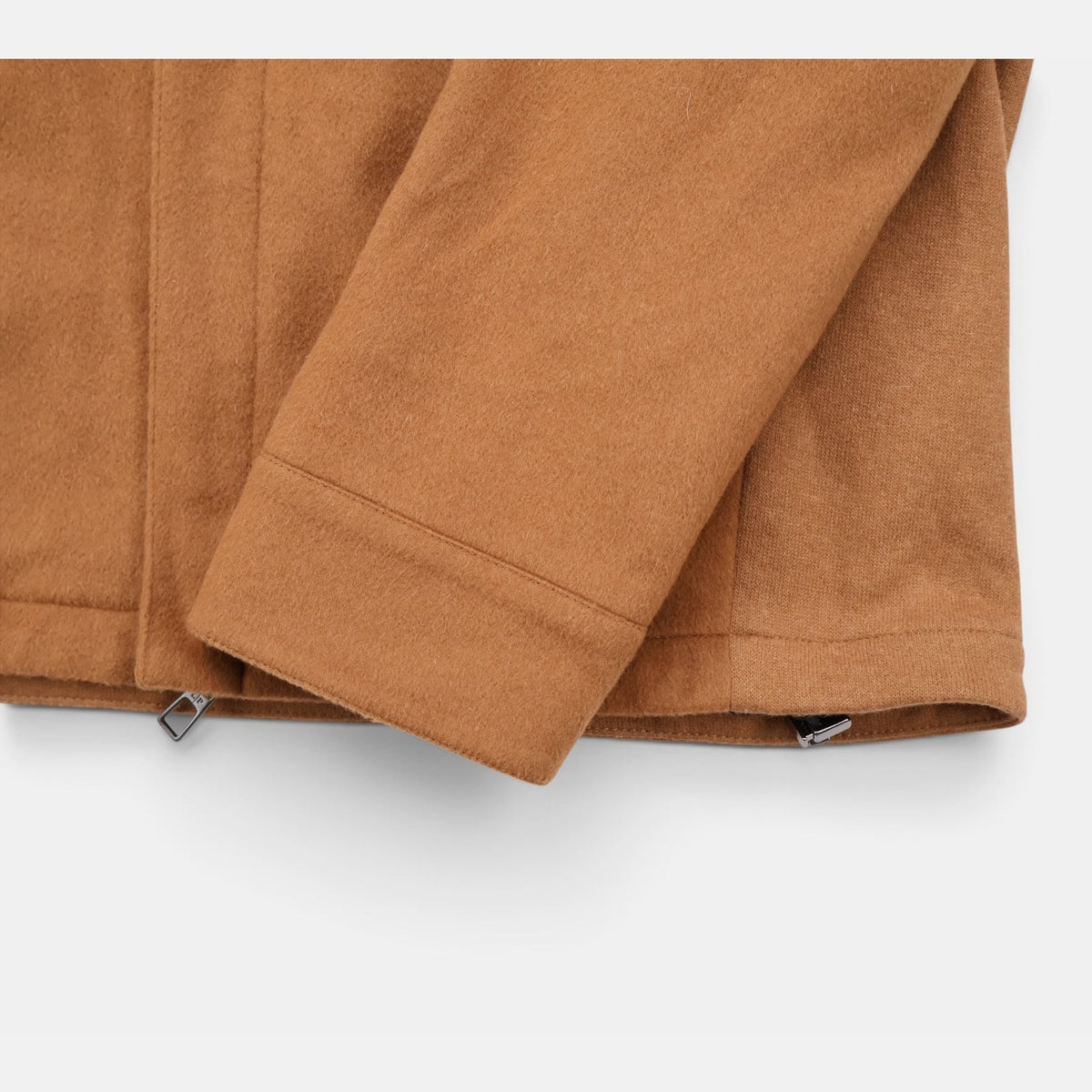 Loro Piana Milport shirt-jacket in natural dark vicuña