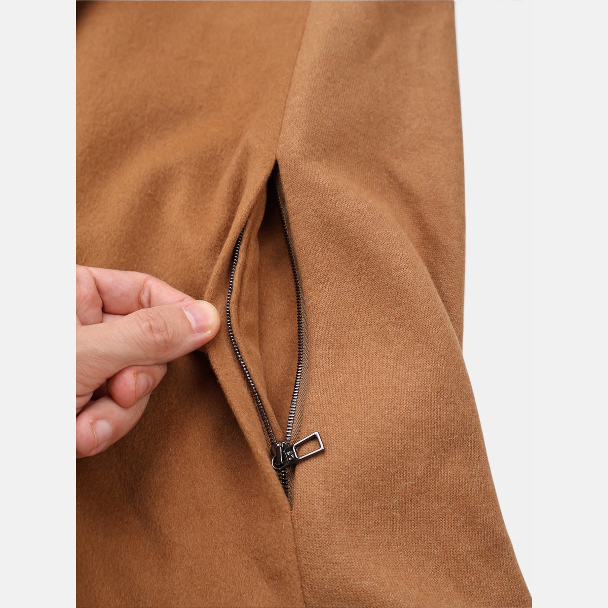 Loro Piana Milport shirt-jacket in natural dark vicuña