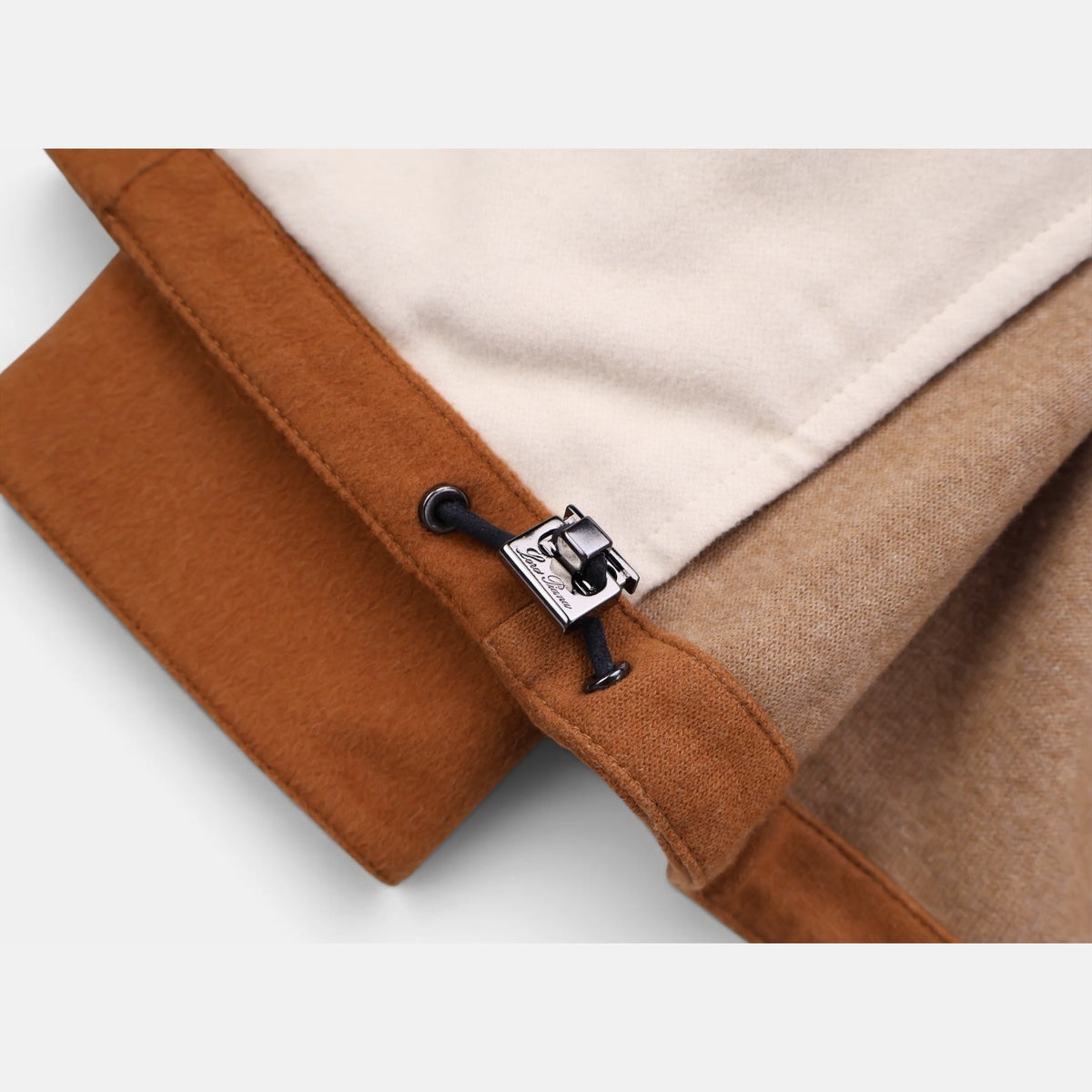 Loro Piana Milport shirt-jacket in natural dark vicuña