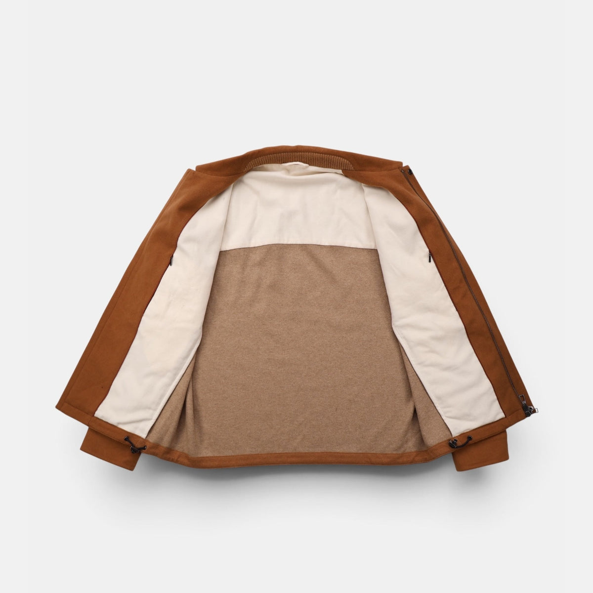 Loro Piana Milport shirt-jacket in natural dark vicuña
