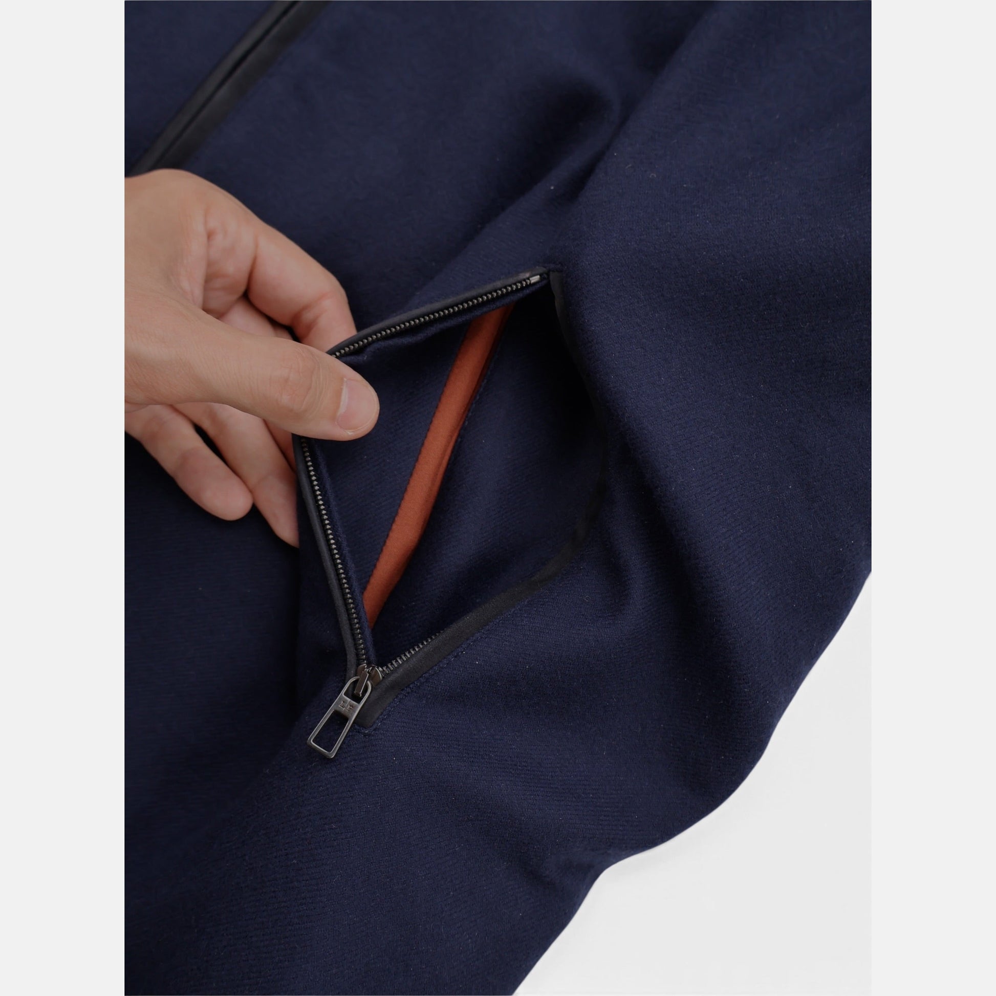 Loro Piana Tunari vest in navy vicuña, silk and cashmere blend