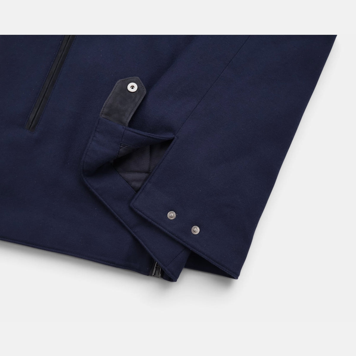 Loro Piana Tunari vest in navy vicuña, silk and cashmere blend