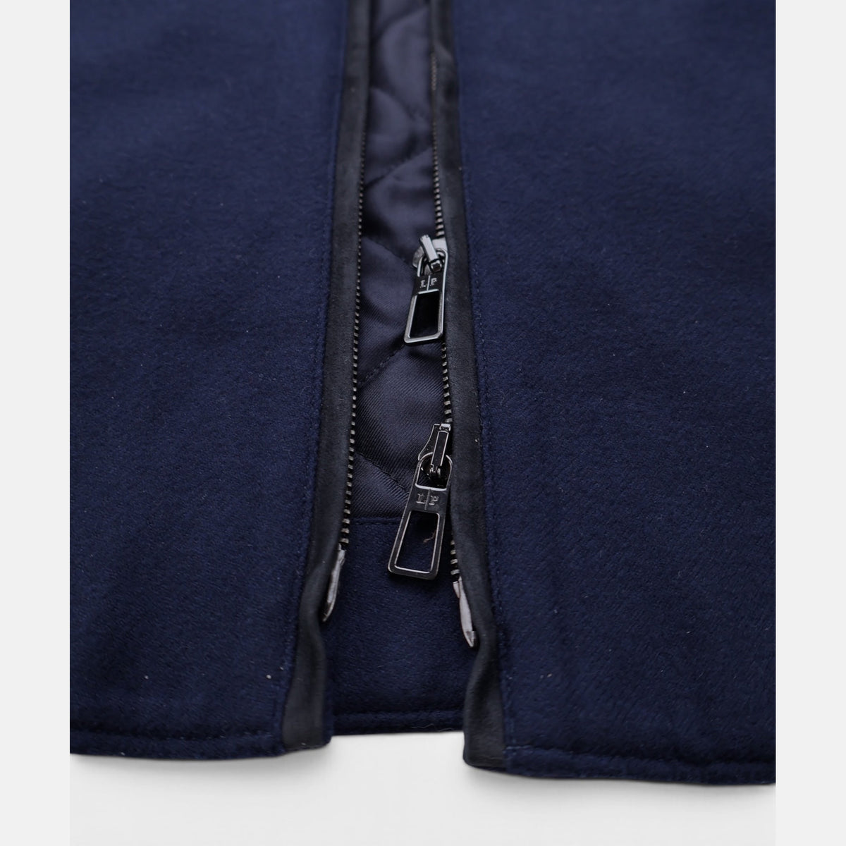Loro Piana Tunari vest in navy vicuña, silk and cashmere blend