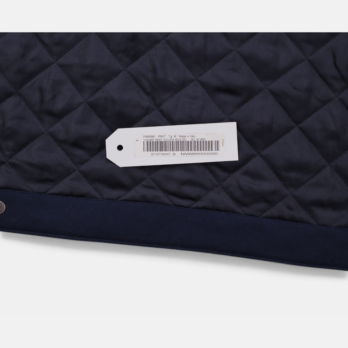 Loro Piana Vicuña Silk Tunari Vest Navy (M)