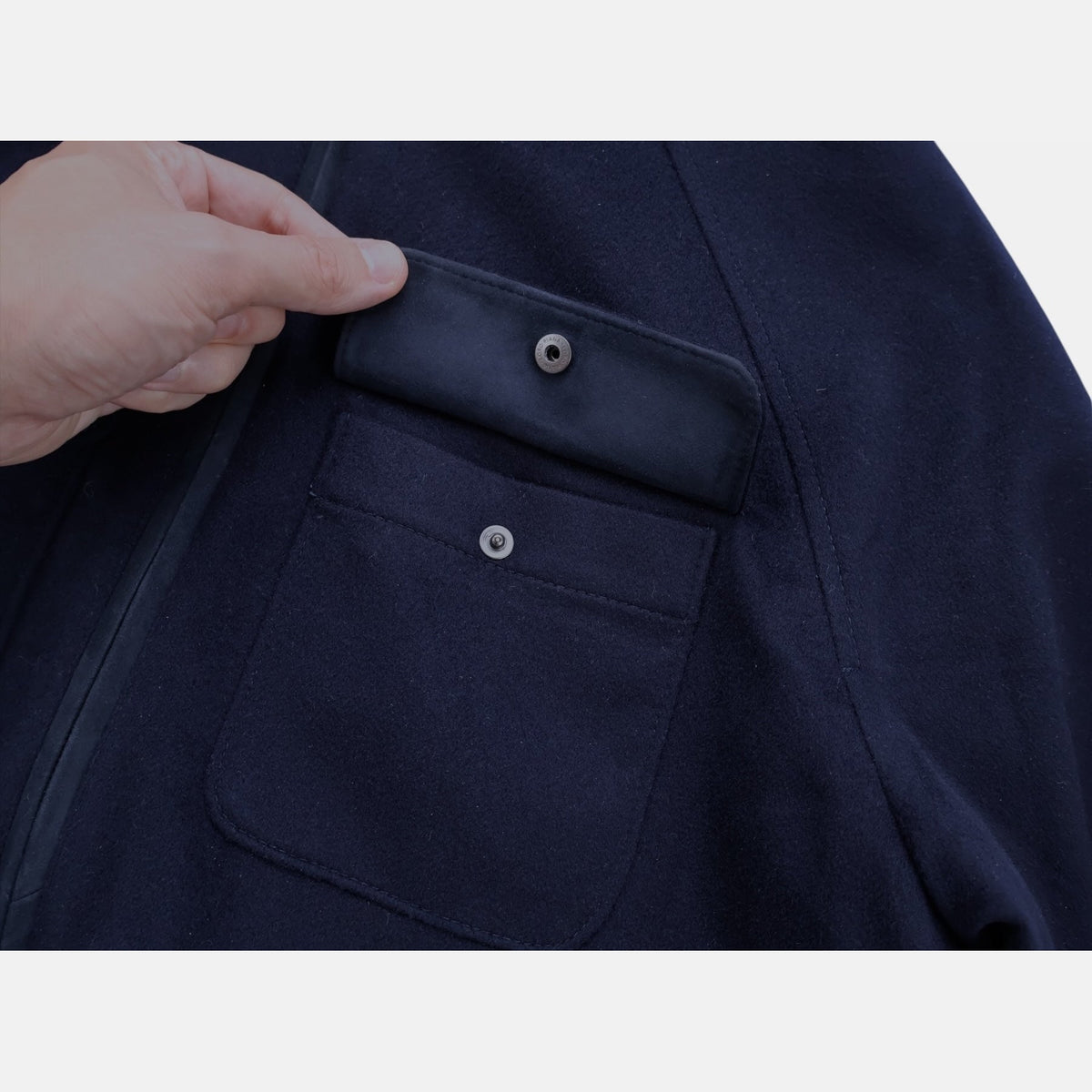 Loro Piana Ardmore bomber jacket in navy vicuña