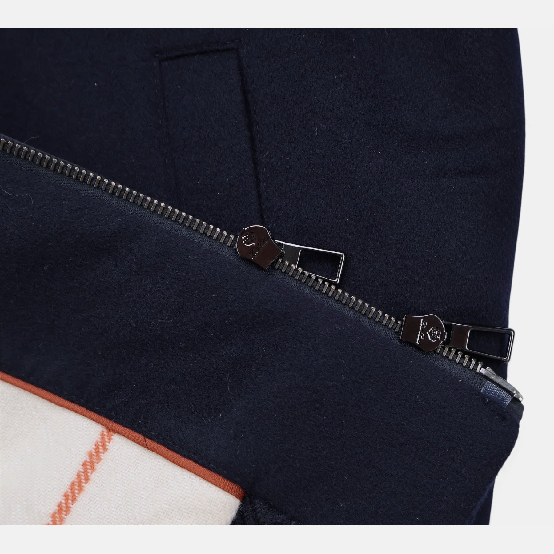 Loro Piana Ardmore bomber jacket in navy vicuña