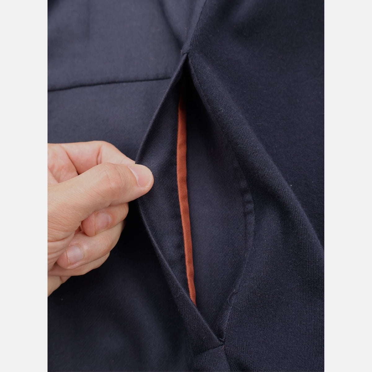 Loro Piana Gift of Kings Weeksville hooded bomber jacket in navy merino wool