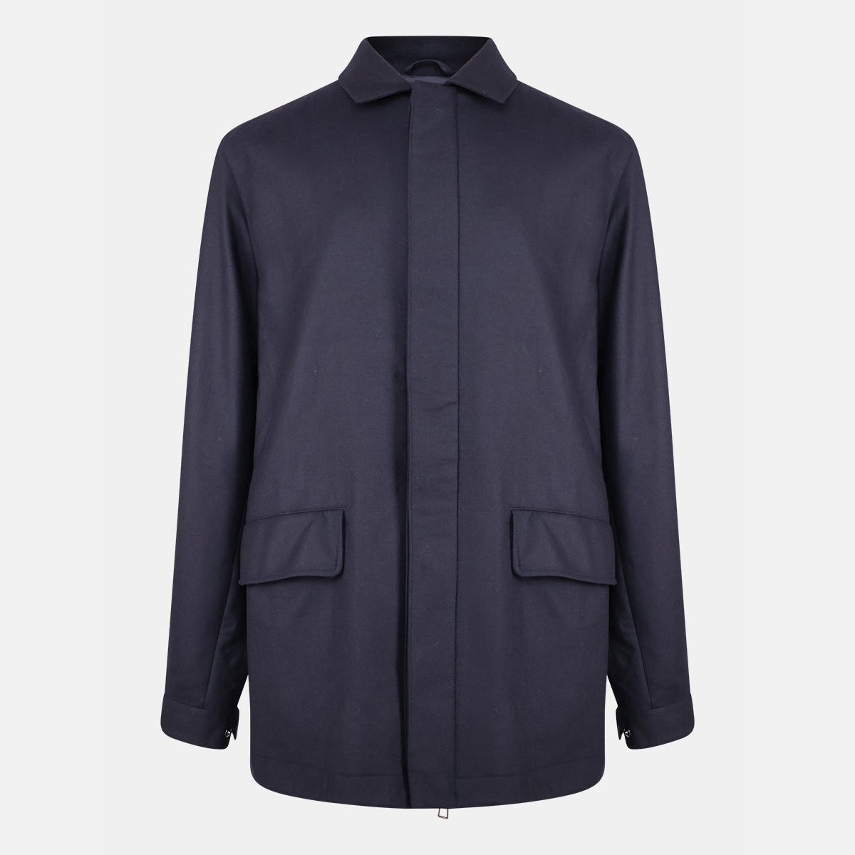 Loro Piana Gift of Kings Bowery blouson coat in navy merino wool