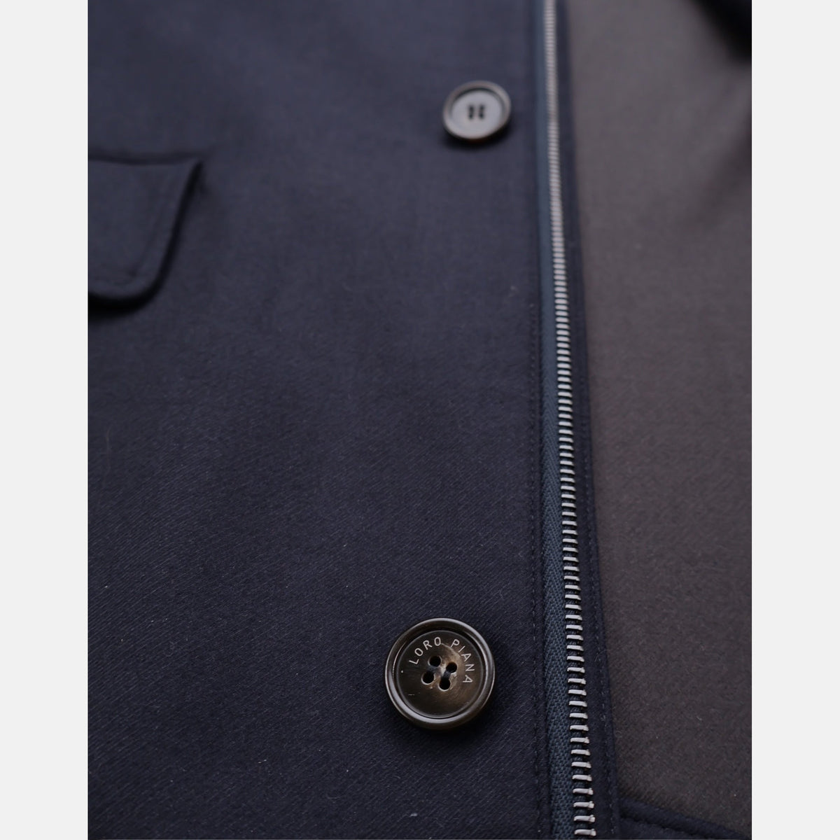Loro Piana Gift of Kings Bowery blouson coat in navy merino wool