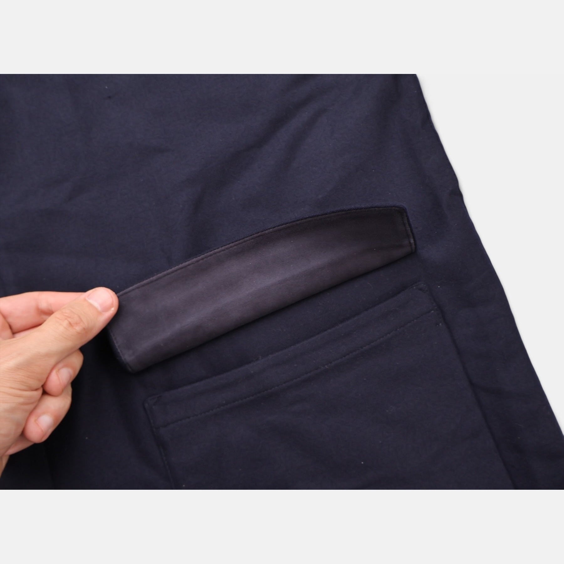 Loro Piana Gift of Kings Yorkville coat in navy merino wool