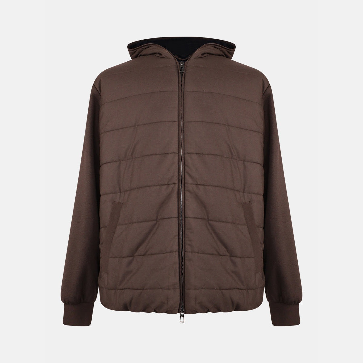Loro Piana Gift of Kings Rodney quilted bomber jacket in brown, size M