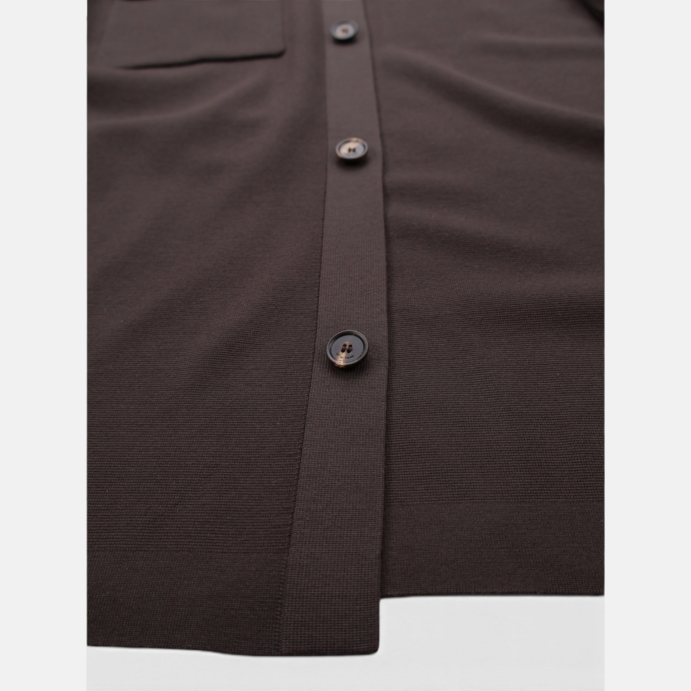Loro Piana brown merino wool patch-pocket overshirt jacket, Gift of Kings