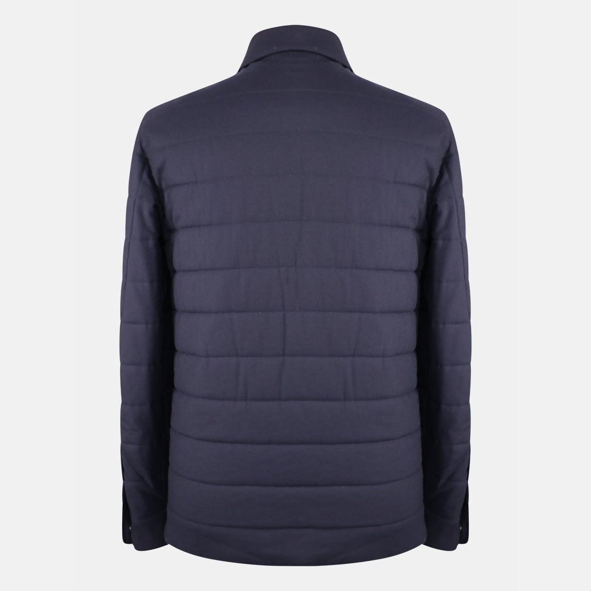Loro Piana navy quilted merino wool overshirt jacket, Gift of Kings