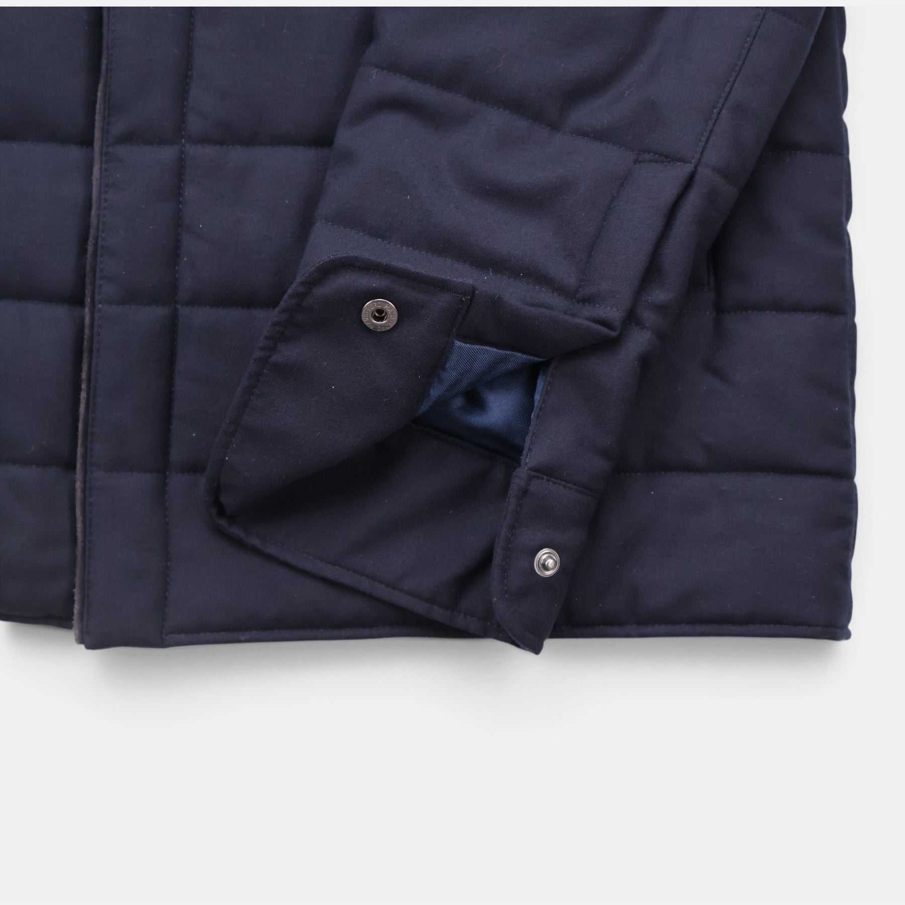 Loro Piana navy quilted merino wool overshirt jacket, Gift of Kings