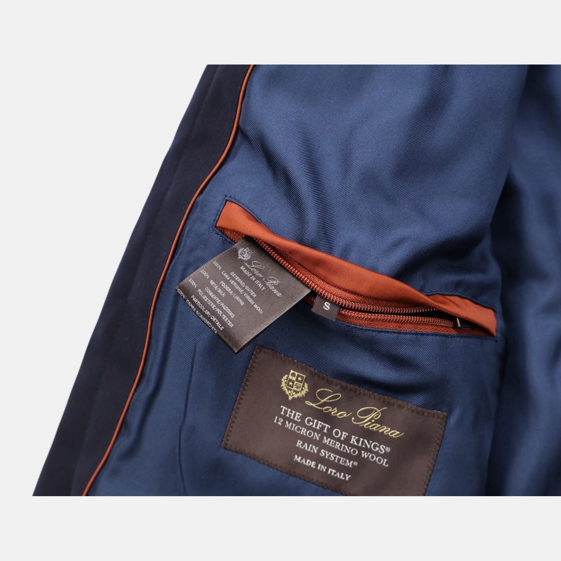 Loro Piana navy quilted merino wool overshirt jacket, Gift of Kings