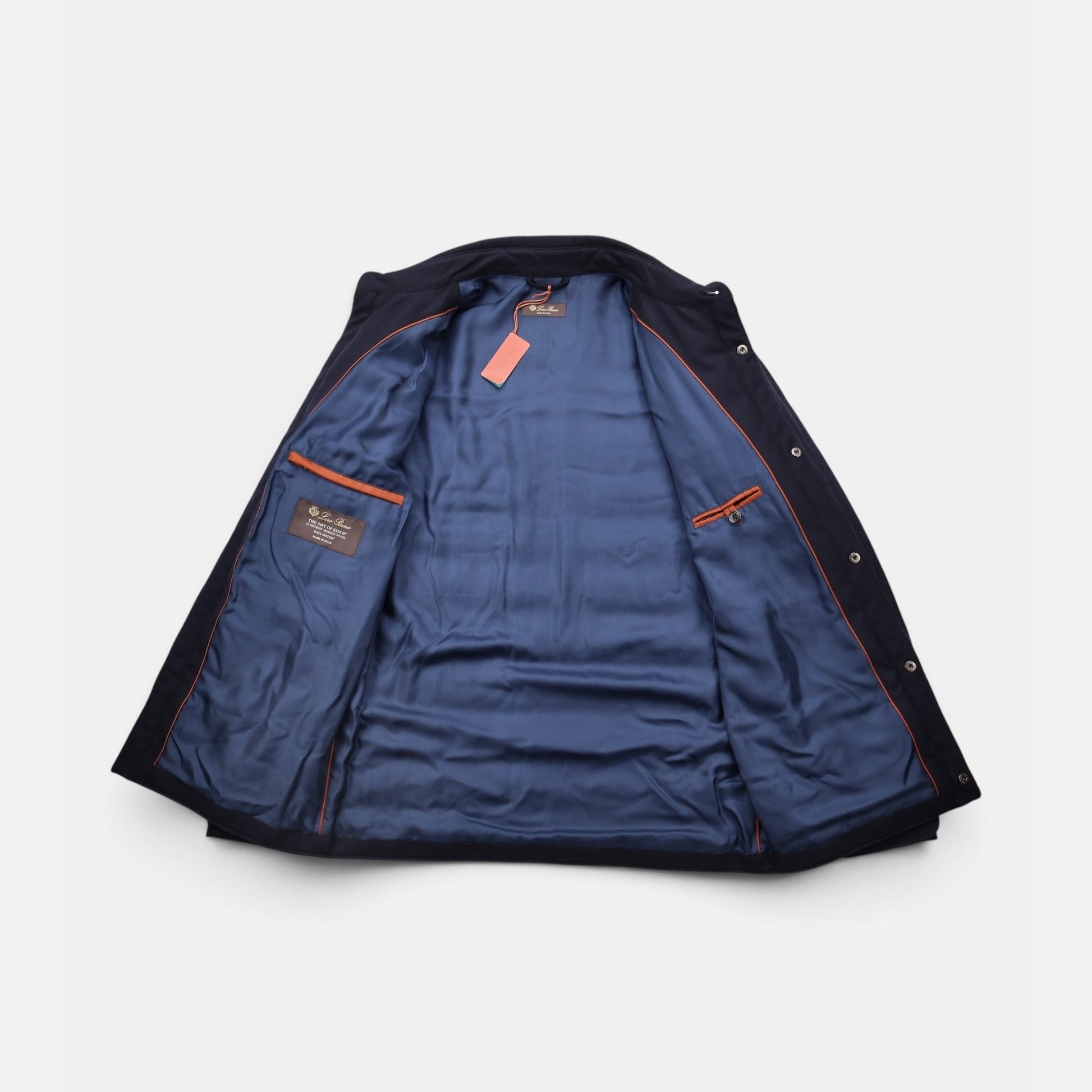 Loro Piana navy quilted merino wool overshirt jacket, Gift of Kings