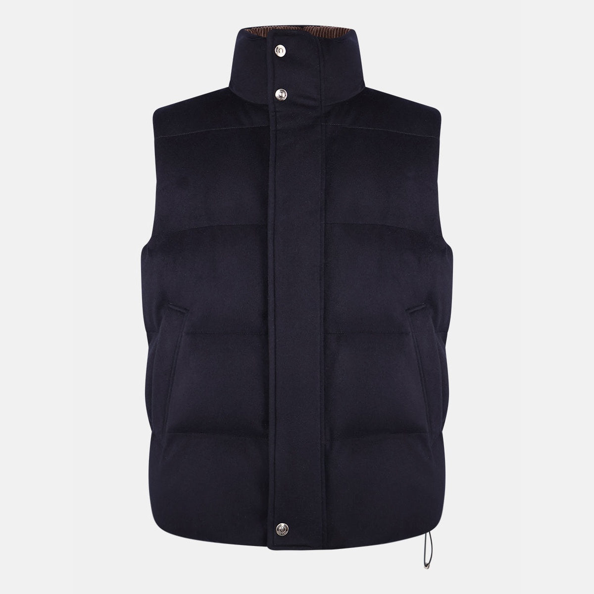 Loro Piana navy cashmere puffer gilet