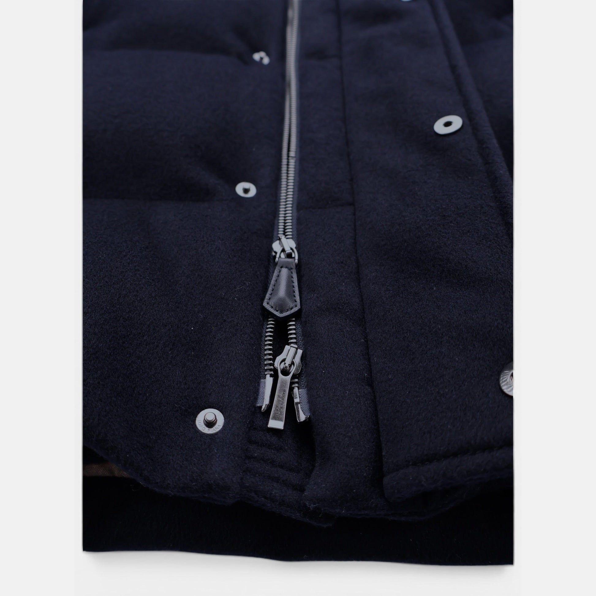 Loro Piana navy cashmere puffer gilet