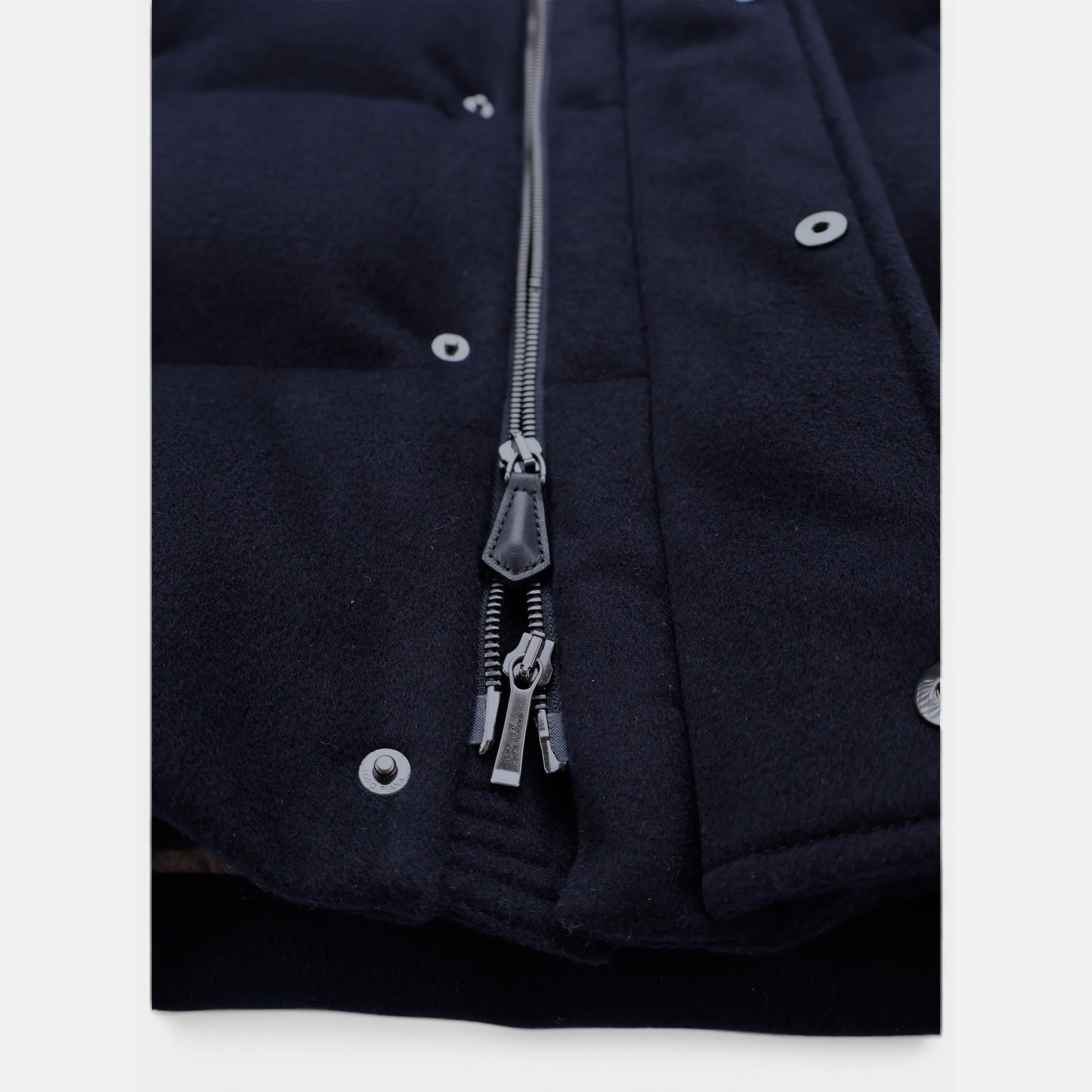 Loro Piana navy cashmere puffer gilet