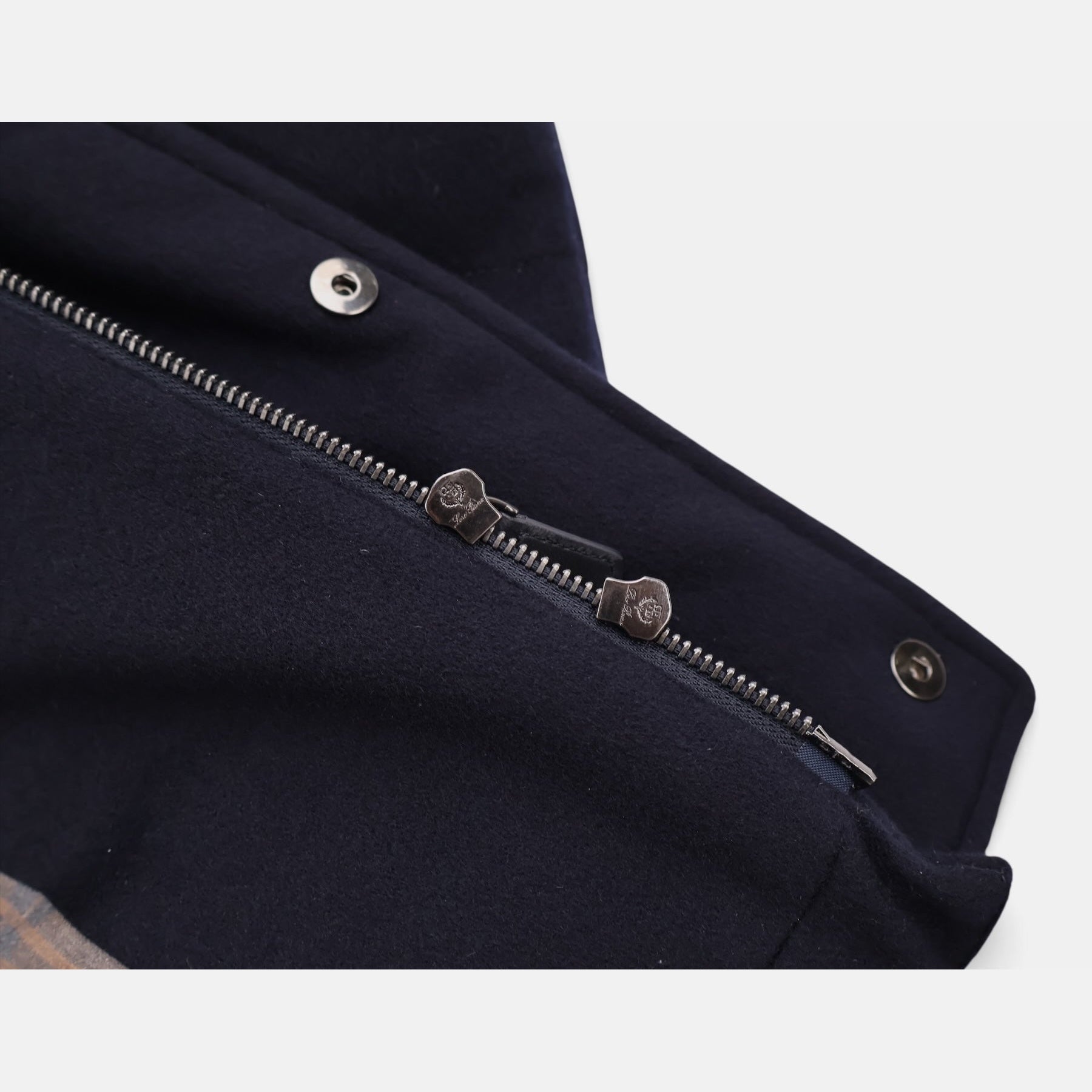 Loro Piana navy cashmere puffer gilet
