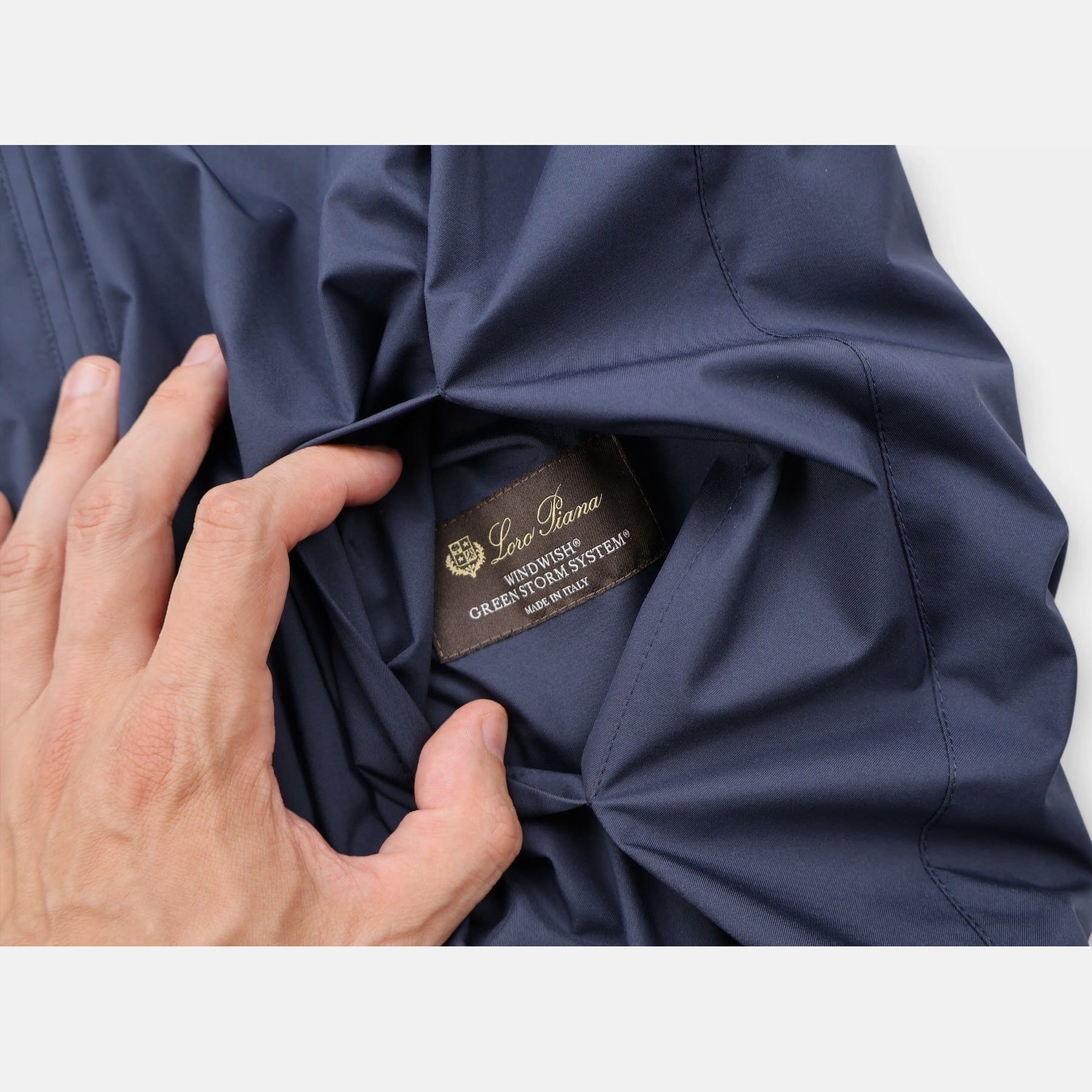 Loro Piana navy Windwish Storm System technical vest