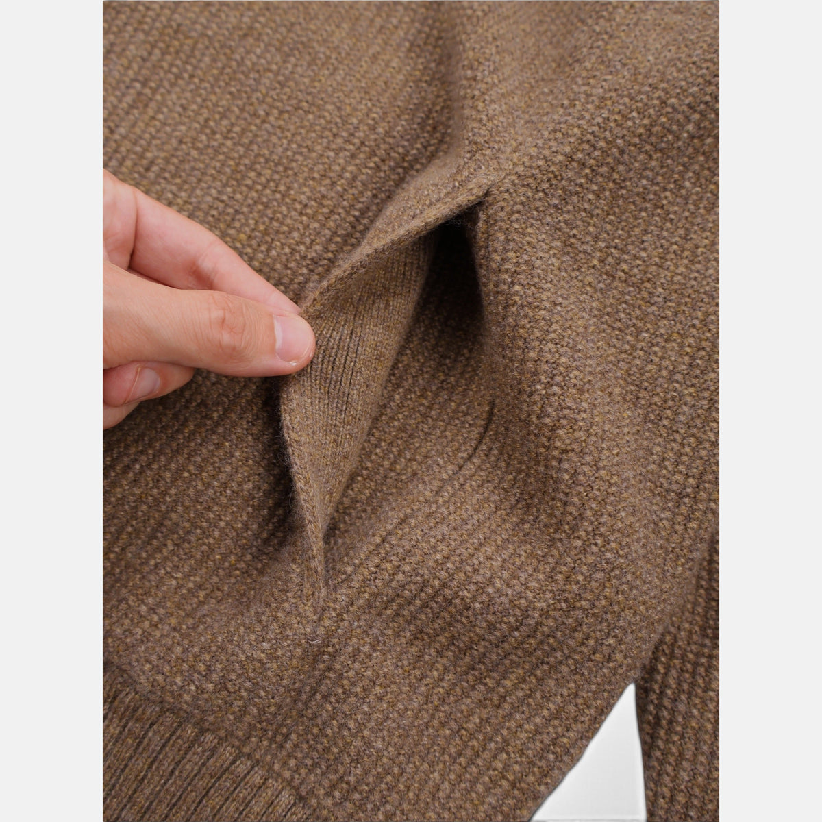 Loro Piana tundra melange baby cashmere bomber jacket with Castorino fur collar