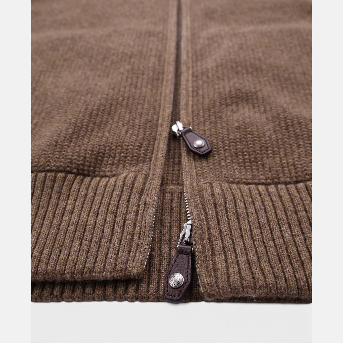 Loro Piana tundra melange baby cashmere bomber jacket with Castorino fur collar
