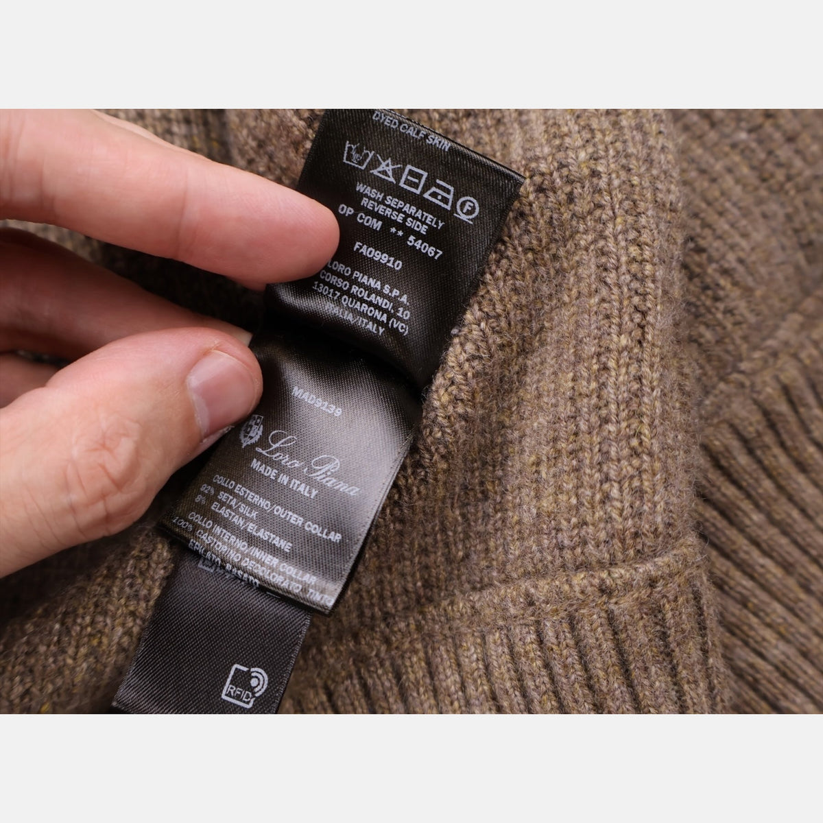 Loro Piana tundra melange baby cashmere bomber jacket with Castorino fur collar
