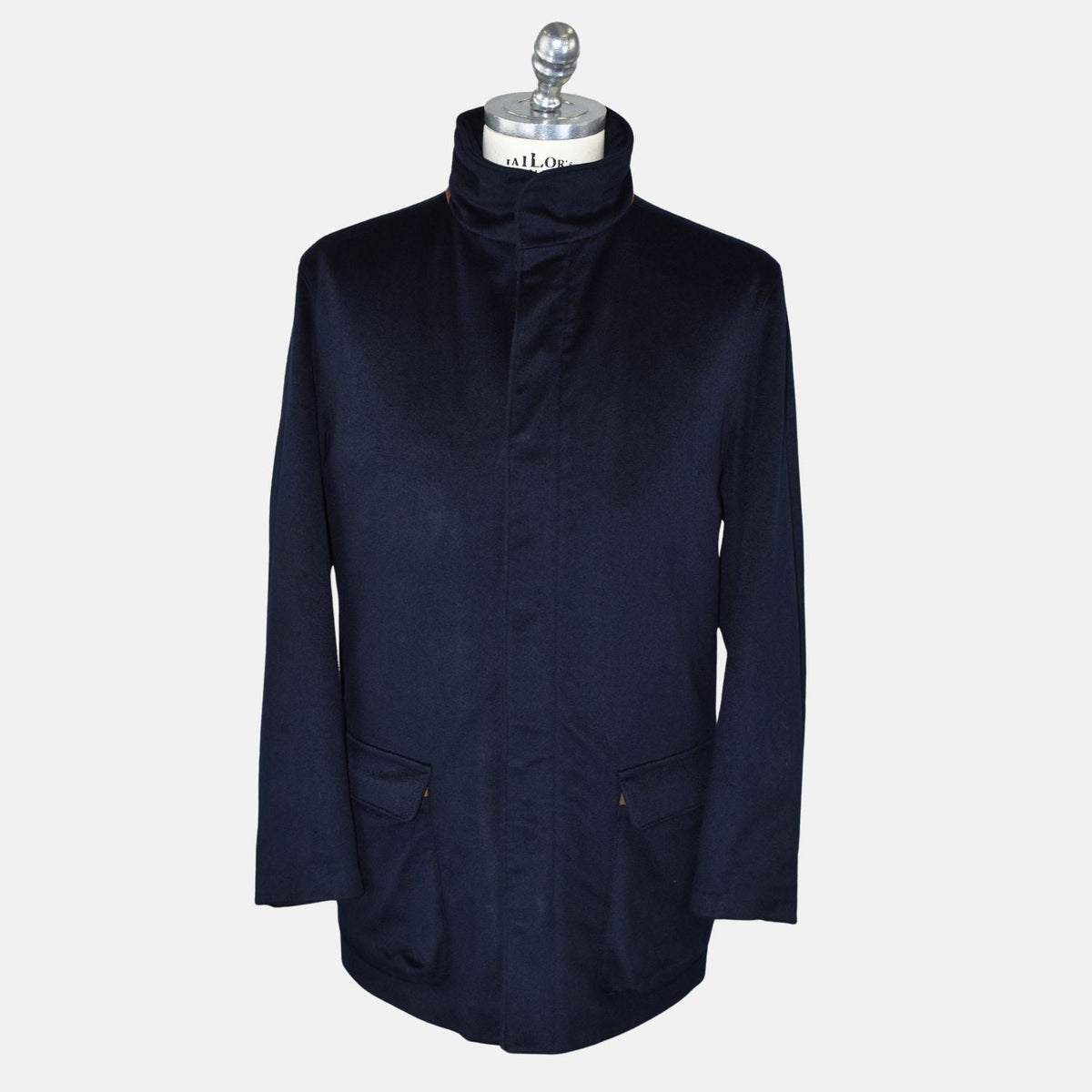 Navy Traveller Cashmere Coat