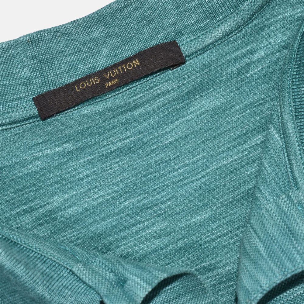 Green Melange Cotton Poloshirt (XL)