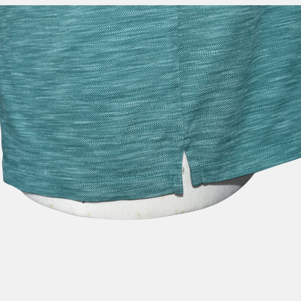 Green Melange Cotton Poloshirt (XL)