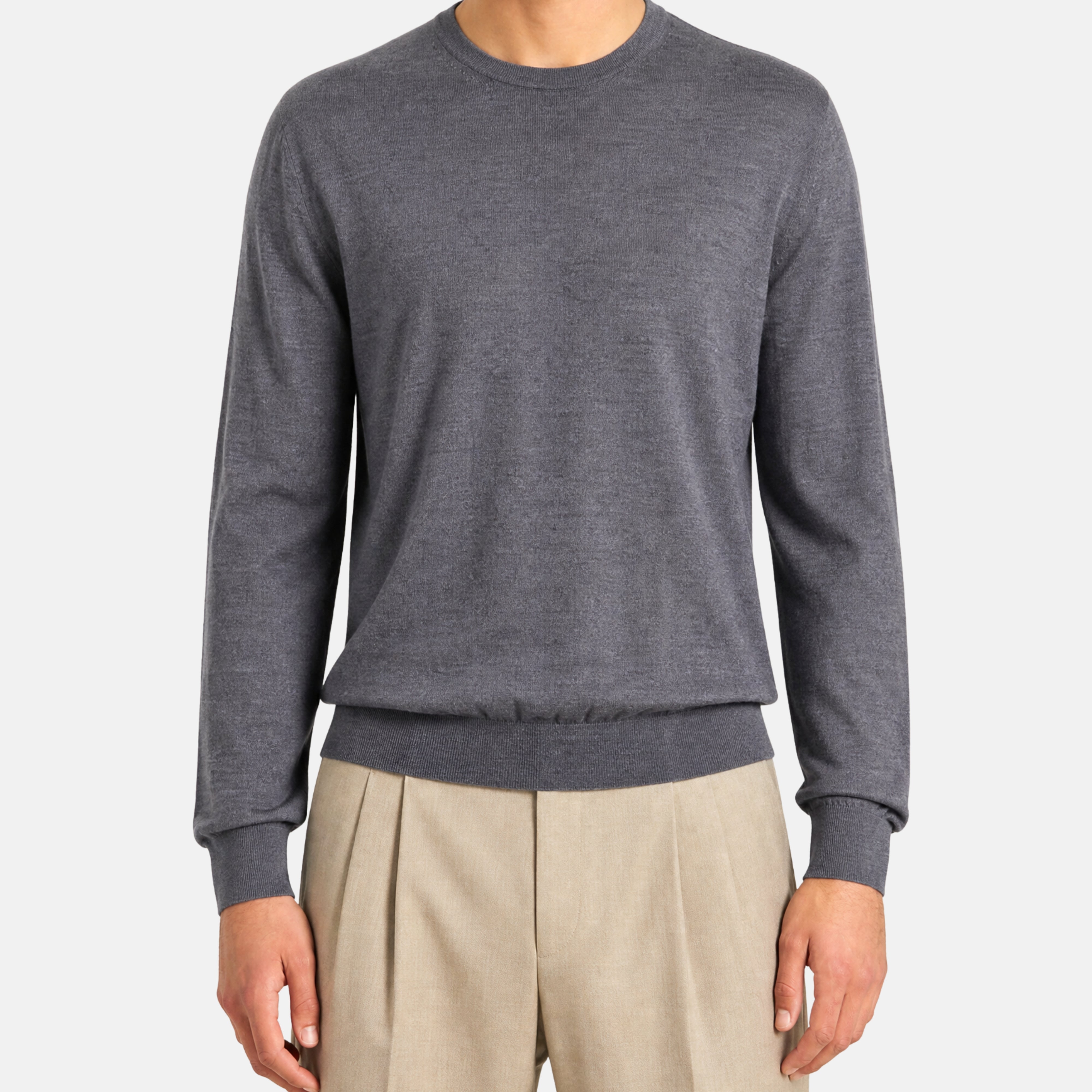 Grey "Iconic" Gift of Kings Wool Crewneck (EU 48)