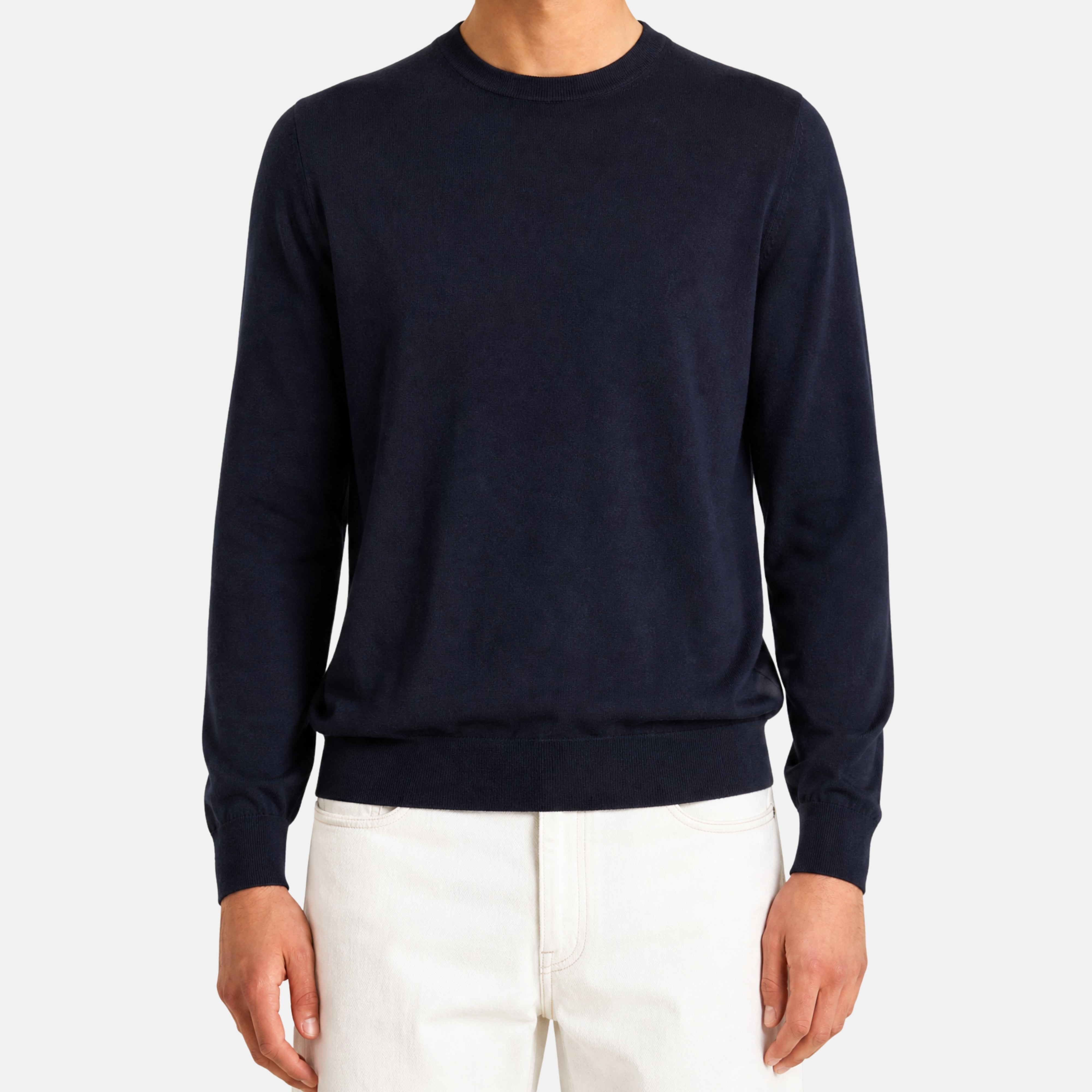 Navy "Iconic" Gift of Kings Wool Crewneck (EU 48)