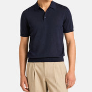 Navy "Iconic" Gift of Kings Wool Polo (EU 48)
