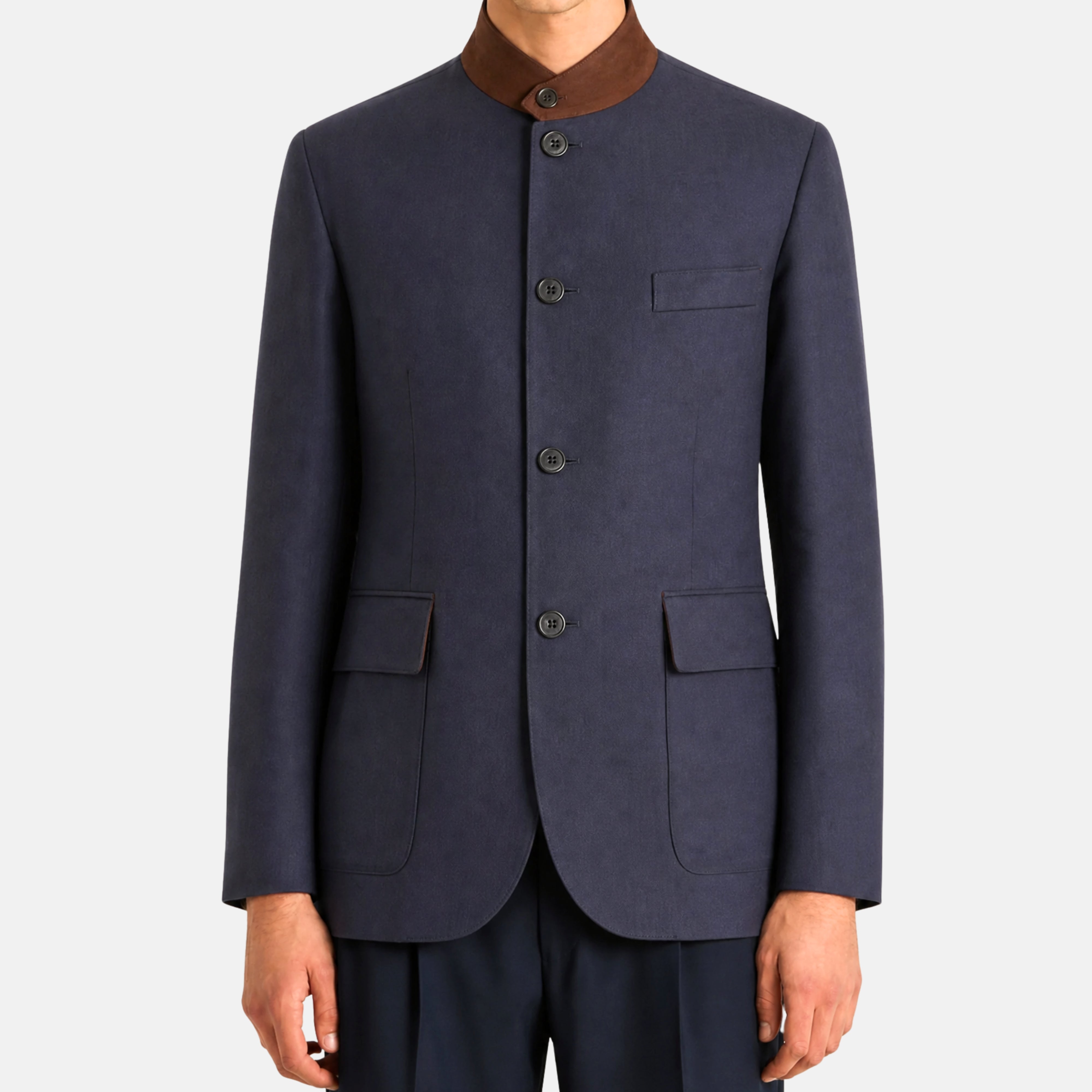 Navy "Roadster" Floral Linen Jacket (EU 48)