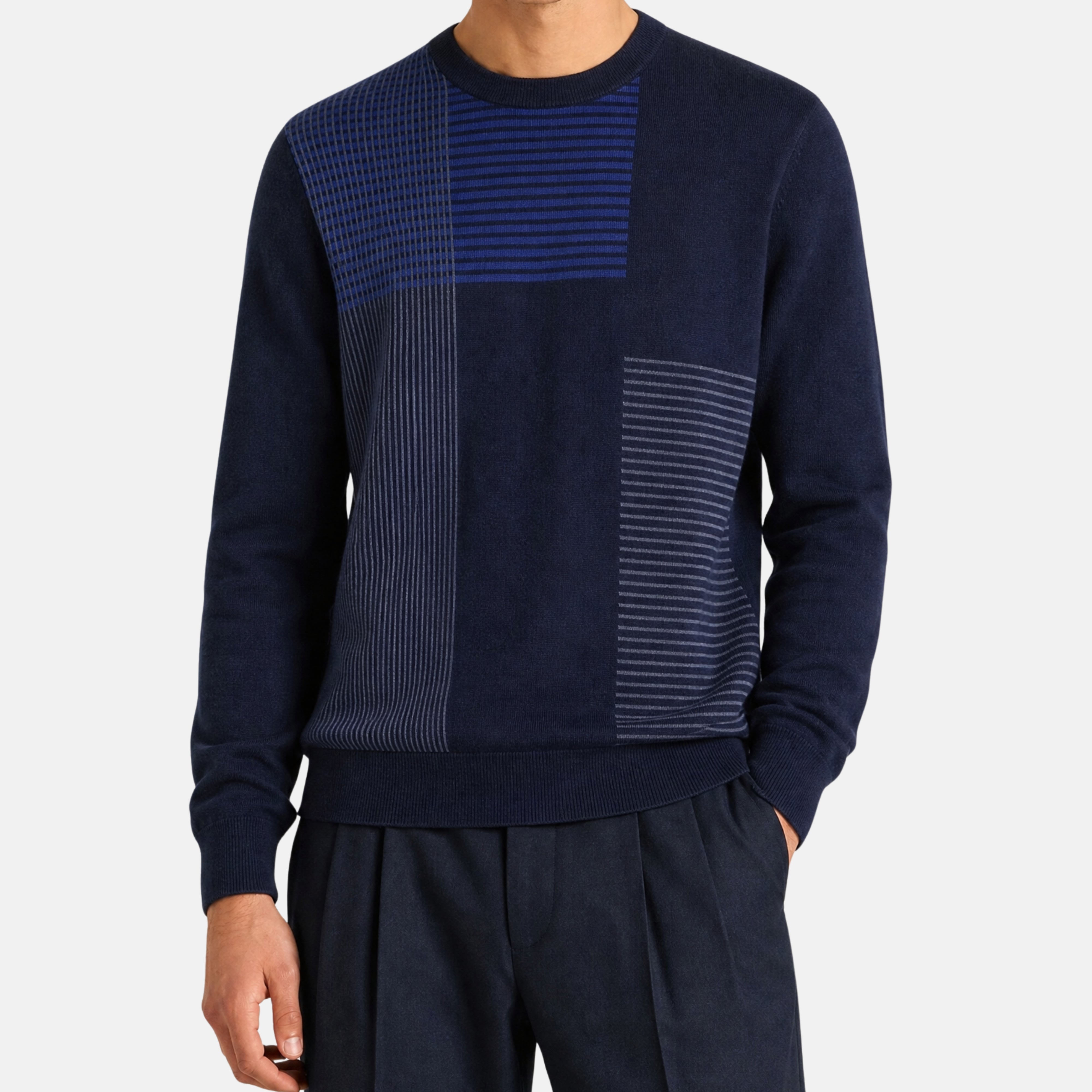 Navy "Gift of Kings" Wool Sweater (EU 50)