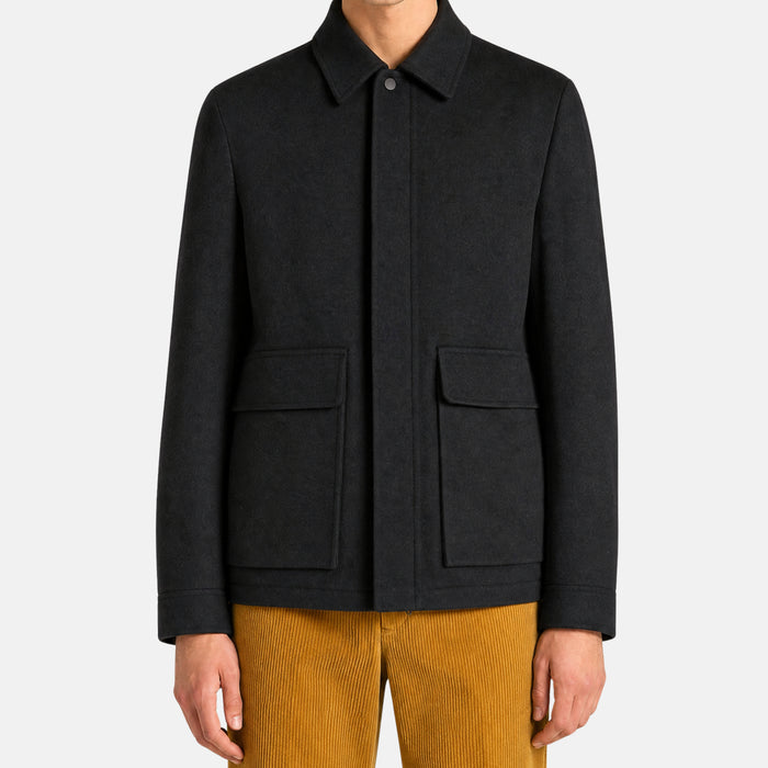Black Cashmere Wool Chore Jacket (EU 48)