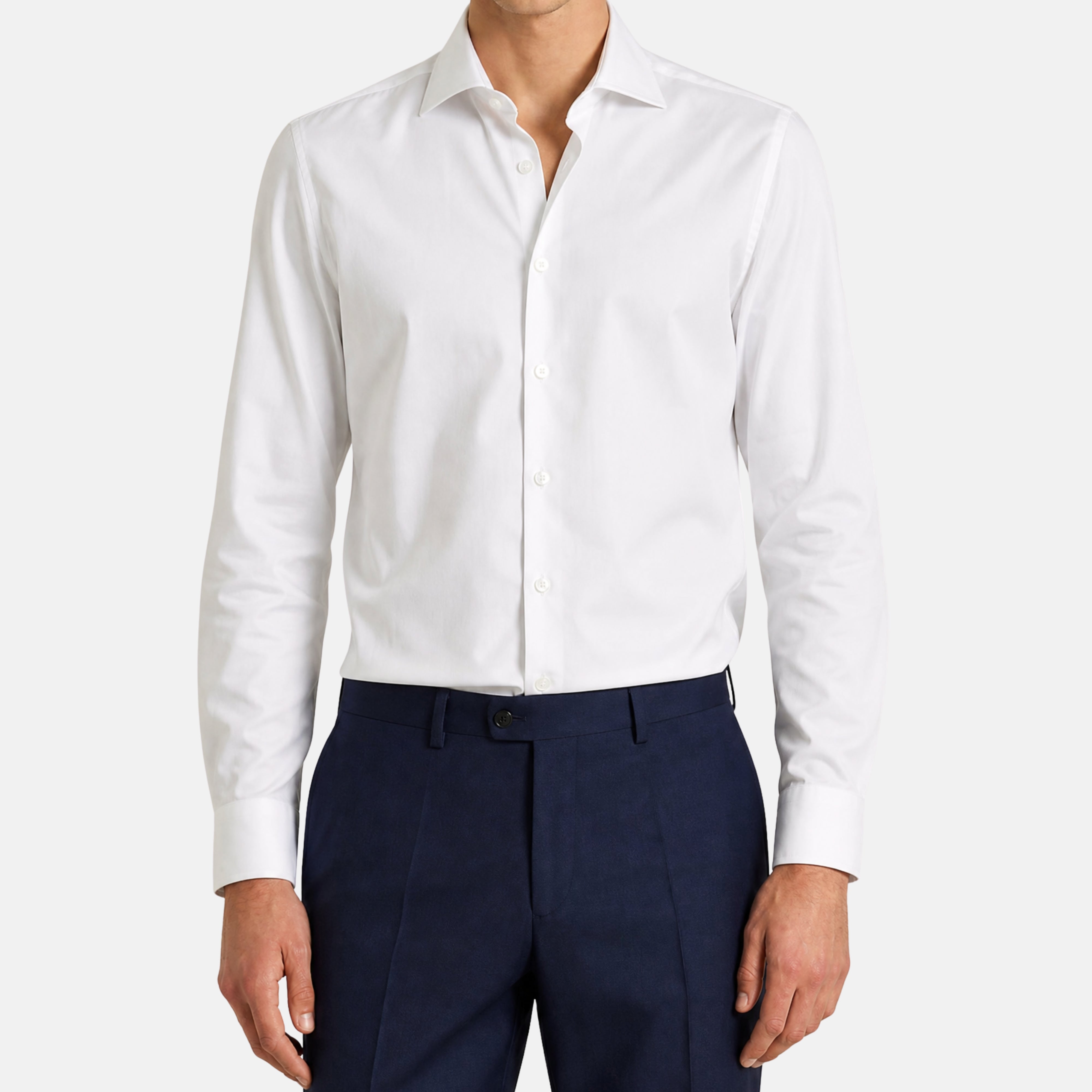 White Classic Cotton Shirt (EU 41 collar / L)