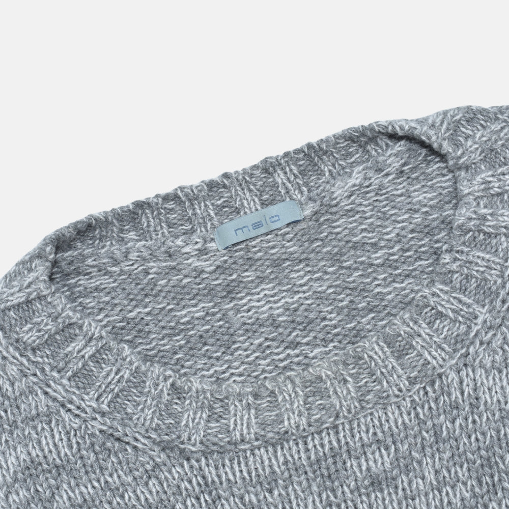Grey-White Melange Cashmere Sweater (EU 56)