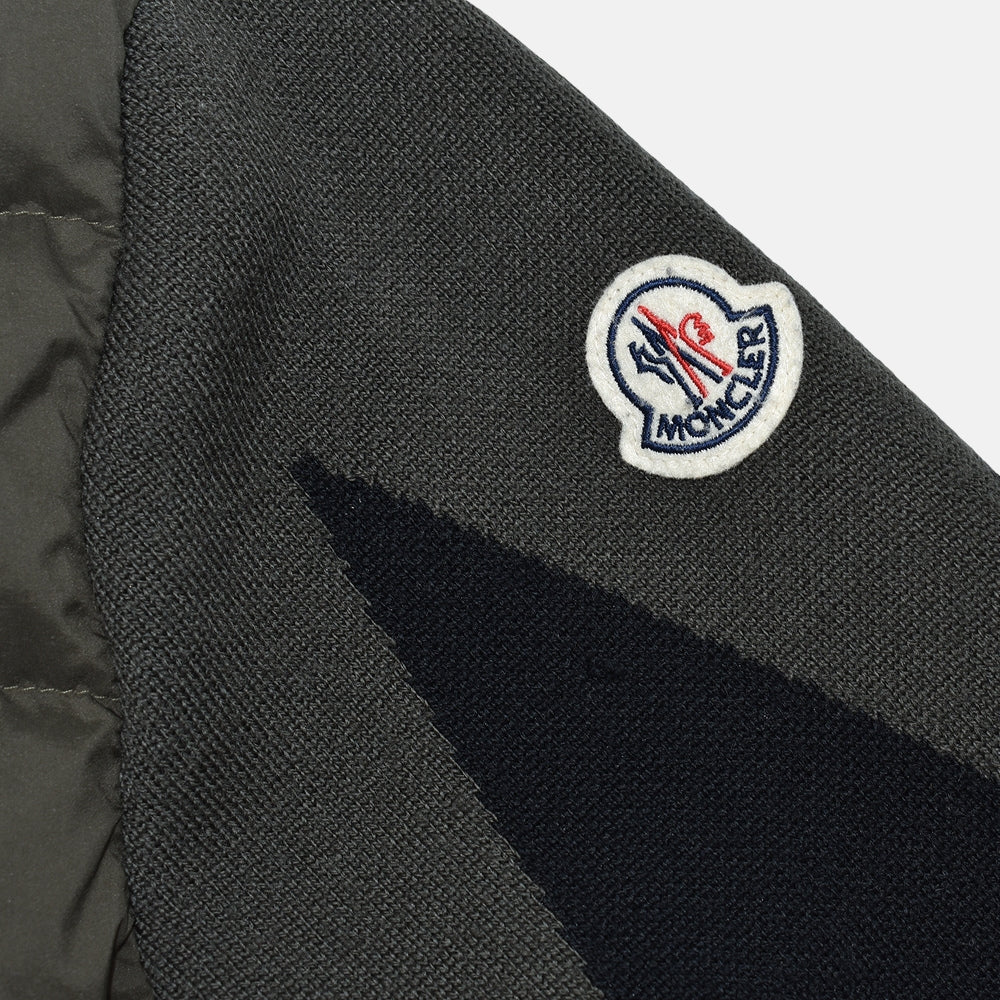 Khaki Hybrid Fabric Down Jacket (L)