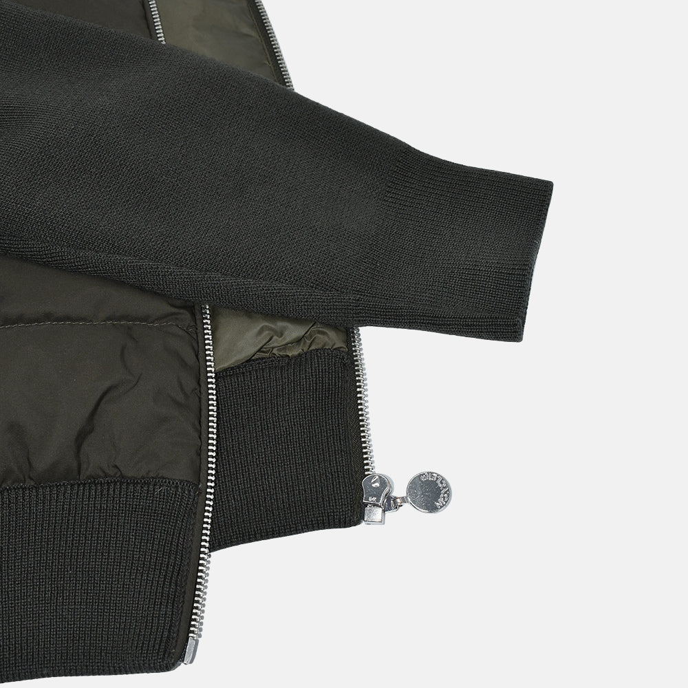 Khaki Hybrid Fabric Down Jacket (L)