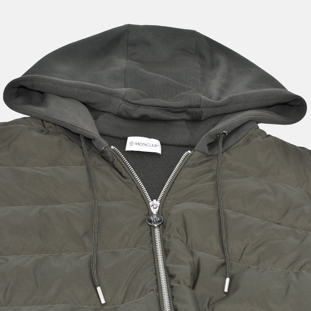 Khaki Hybrid Fabric Down Jacket (L)