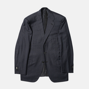 Navy Blue Wool Suit with Light Stripes (EU 52)